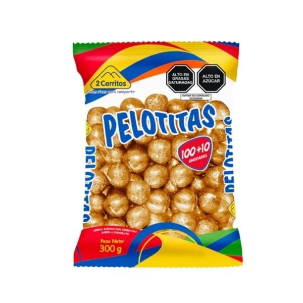 2 Cerritos Chocolates Pelotitas Doradas 110 und