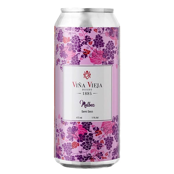 Vino Viña Vieja Malbec Lata 473ml