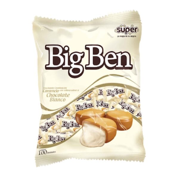 Caramelo Big Ben Chocolate Blanco 100 und