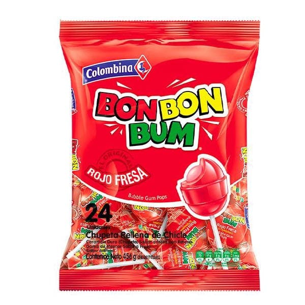 Chupetín Bon Bon Bum Fresa 24 und