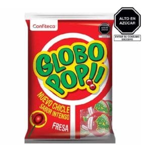 Chupetín Globo Pop Fresa 24 und