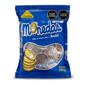 2 Cerritos Chocolates Monedas Plateadas 40 und